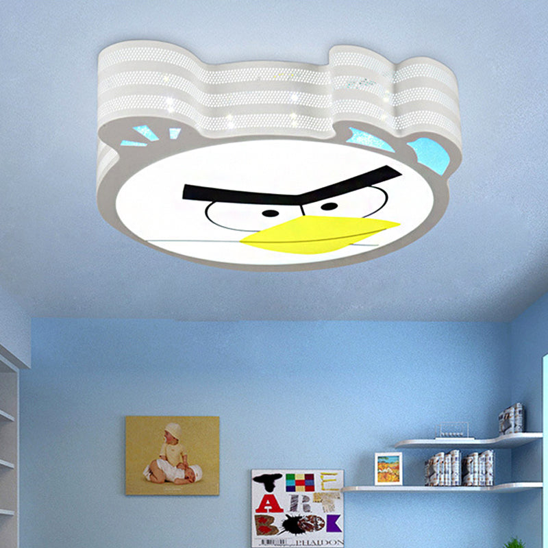 Cartoon Animal Ceiling Light Acrylic Flush Mount Ceiling Light in White for Bedroom White Clearhalo 'Ceiling Lights' 'Close To Ceiling Lights' 'Close to ceiling' 'Flush mount' Lighting' 251950