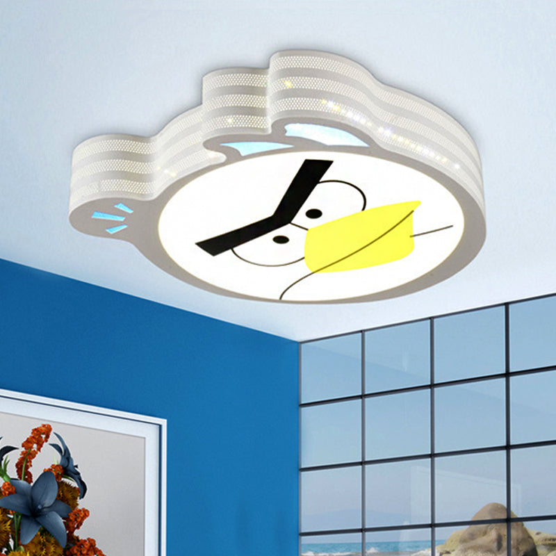 Cartoon Animal Ceiling Light Acrylic Flush Mount Ceiling Light in White for Bedroom Clearhalo 'Ceiling Lights' 'Close To Ceiling Lights' 'Close to ceiling' 'Flush mount' Lighting' 251951