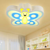 Modern Butterfly Shape Ceiling Light Fixture Acrylic Yellow Ceiling Light for Kindergarten Clearhalo 'Ceiling Lights' 'Close To Ceiling Lights' 'Close to ceiling' 'Flush mount' Lighting' 251961