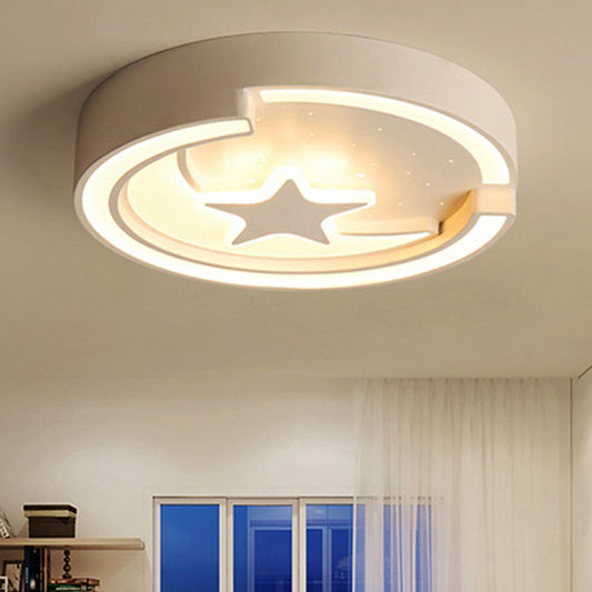 White Star Ceiling Mount Light with Round Nordic Style Acrylic Ceiling Lamp for Kitchen White Clearhalo 'Ceiling Lights' 'Close To Ceiling Lights' 'Close to ceiling' 'Flush mount' Lighting' 252078