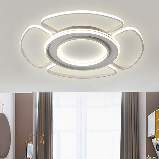 Living Room Round Ceiling Light Fixture Acrylic Art Deco Flush Mount Ceiling Light Clearhalo 'Ceiling Lights' 'Close To Ceiling Lights' 'Close to ceiling' 'Semi-flushmount' Lighting' 252120