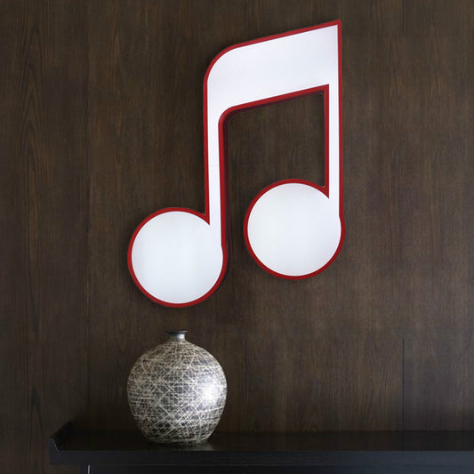 Bedroom Kindergarten Musical Note Flush Ceiling Light Acrylic Modern Ceiling Lamp Red Clearhalo 'Ceiling Lights' 'Close To Ceiling Lights' 'Close to ceiling' 'Flush mount' Lighting' 252174