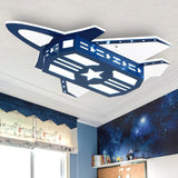 Acrylic Airplane Ceiling Mount Light Boys Bedroom Modern Cool Flush Light in Blue Clearhalo 'Ceiling Lights' 'Close To Ceiling Lights' 'Close to ceiling' 'Flush mount' Lighting' 252266