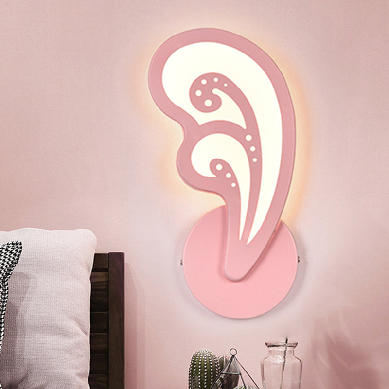 Child Bedroom Stair Wall Light Acrylic Metal Cartoon Sconce Lamp with Candy Color Clearhalo 'Wall Lamps & Sconces' 'Wall Lights' Lighting' 252451