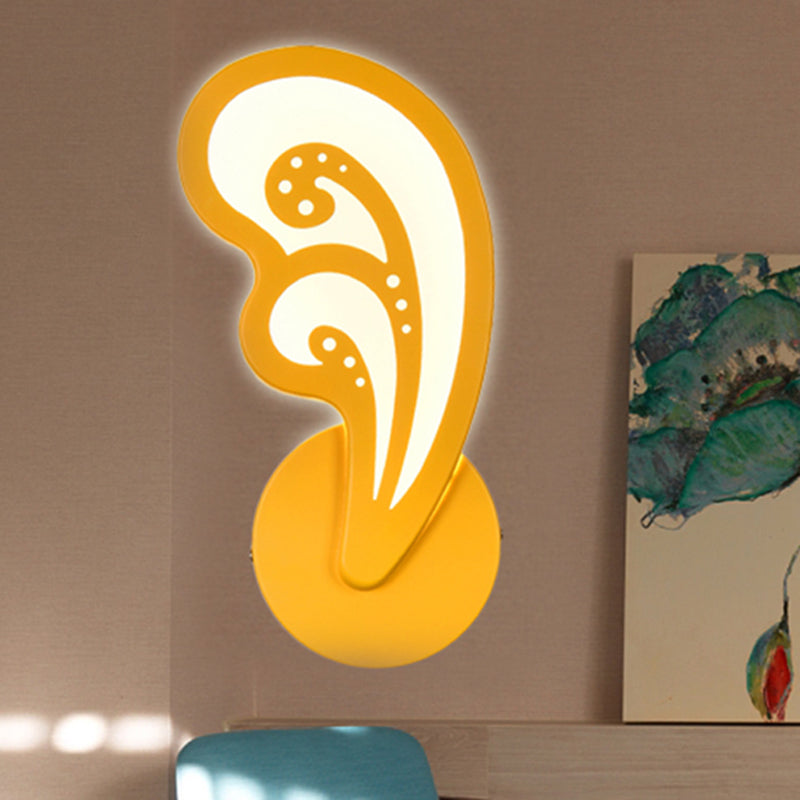 Child Bedroom Stair Wall Light Acrylic Metal Cartoon Sconce Lamp with Candy Color Clearhalo 'Wall Lamps & Sconces' 'Wall Lights' Lighting' 252453