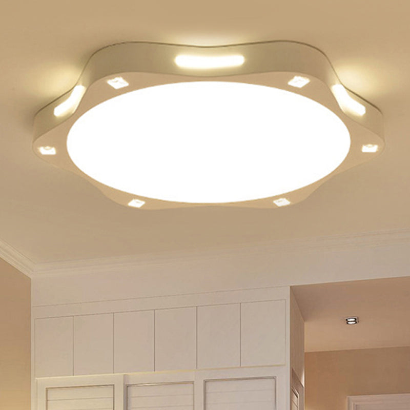 Child Bedroom Sun Shaped Ceiling Mount Light Acrylic Contemporary White LED Ceiling Lamp White Clearhalo 'Ceiling Lights' 'Close To Ceiling Lights' 'Close to ceiling' 'Flush mount' Lighting' 252507