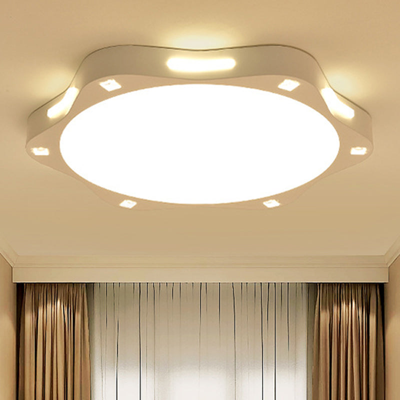 Child Bedroom Sun Shaped Ceiling Mount Light Acrylic Contemporary White LED Ceiling Lamp Clearhalo 'Ceiling Lights' 'Close To Ceiling Lights' 'Close to ceiling' 'Flush mount' Lighting' 252508