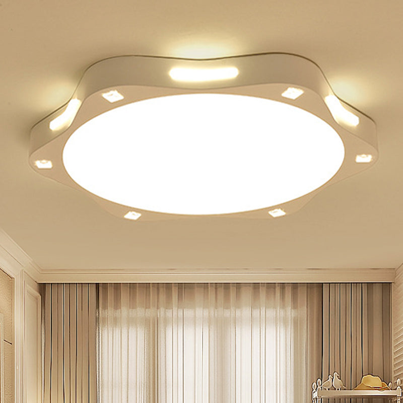 Child Bedroom Sun Shaped Ceiling Mount Light Acrylic Contemporary White LED Ceiling Lamp Clearhalo 'Ceiling Lights' 'Close To Ceiling Lights' 'Close to ceiling' 'Flush mount' Lighting' 252510