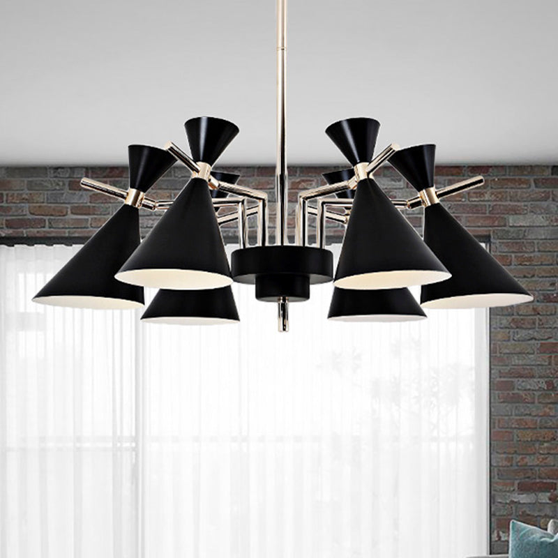 Metal Horn Shape Chandelier Six Lights Nordic Style Pendant Lamp for Girls Bedroom Clearhalo 'Ceiling Lights' 'Chandeliers' Lighting' options 252582