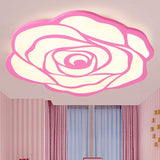 Blossom Shaped LED Ceiling Mount Light Pretty Acrylic Ceiling Lamp in Pink for Girls Bedroom Clearhalo 'Ceiling Lights' 'Close To Ceiling Lights' 'Close to ceiling' 'Flush mount' Lighting' 252776