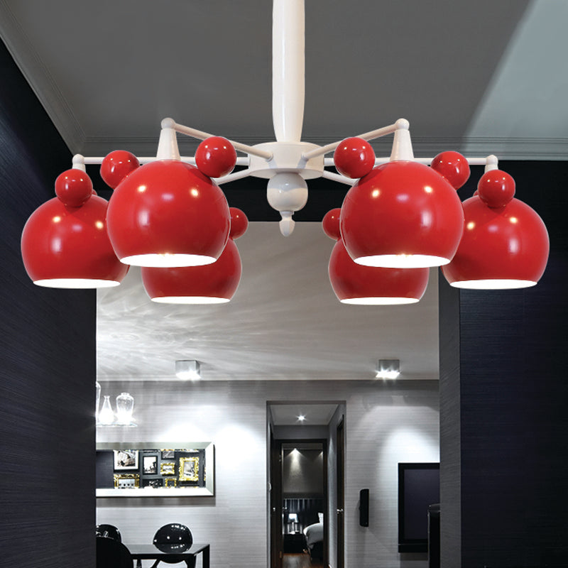 Macaron Stylish Suspension Light Bear Shade Metal Hanging Light for Living Room Clearhalo 'Ceiling Lights' 'Chandeliers' Lighting' options 252808