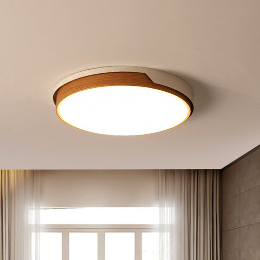 Flat Panel Round Flush Mount Light Modern Acrylic LED Ceiling Light in White for Dining Room Clearhalo 'Ceiling Lights' 'Close To Ceiling Lights' 'Close to ceiling' 'Flush mount' Lighting' 252816