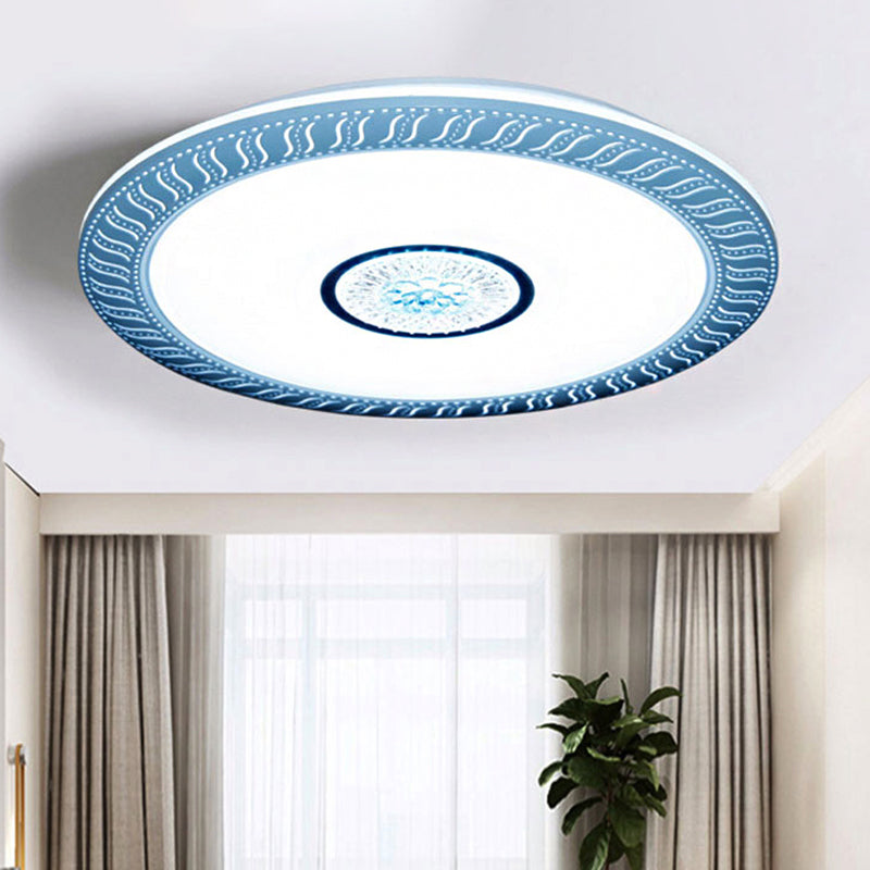 Circular Ceiling Mount Light Acrylic LED Flush Light for Living Room Kids Bedroom Clearhalo 'Ceiling Lights' 'Close To Ceiling Lights' 'Close to ceiling' 'Flush mount' Lighting' 253066