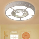 Metal Mushroom Flushmount Light Cartoon LED Ceiling Lamp in White for Kindergarten Clearhalo 'Ceiling Lights' 'Close To Ceiling Lights' 'Close to ceiling' 'Flush mount' Lighting' 253162