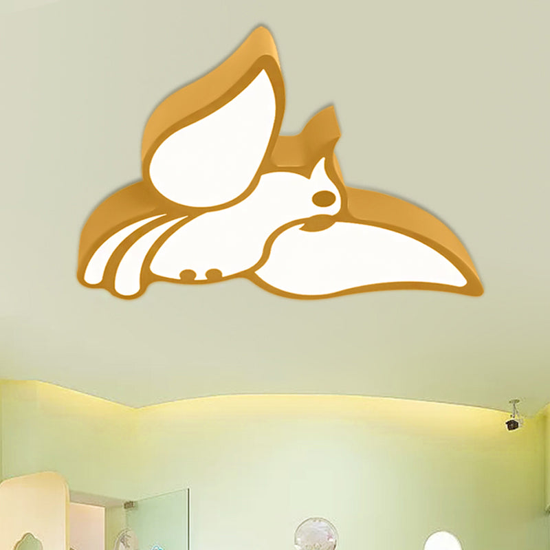 Flying Bird LED Flushmount Light Modern Stylish Acrylic Ceiling Lamp for Kindergarten Yellow Clearhalo 'Ceiling Lights' 'Close To Ceiling Lights' 'Close to ceiling' 'Flush mount' Lighting' 253335