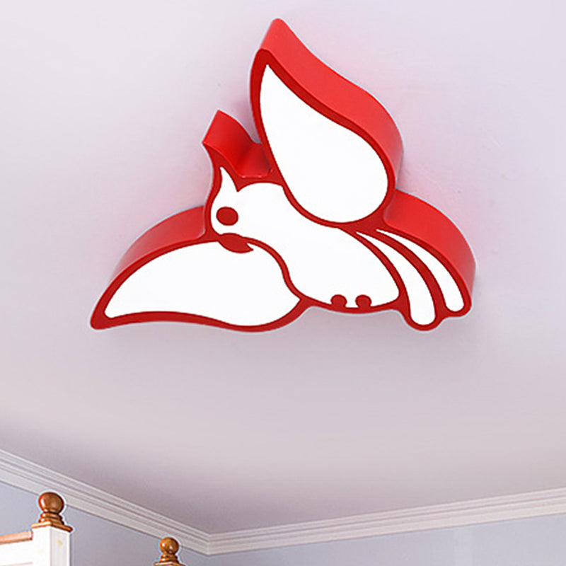 Flying Bird LED Flushmount Light Modern Stylish Acrylic Ceiling Lamp for Kindergarten Red Clearhalo 'Ceiling Lights' 'Close To Ceiling Lights' 'Close to ceiling' 'Flush mount' Lighting' 253336