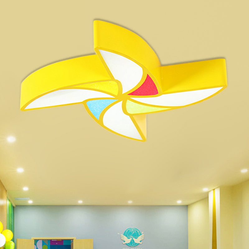 Toy Windmill LED Flush Mount Light Modern Acrylic Ceiling Fixture for Child Bedroom Clearhalo 'Ceiling Lights' 'Close To Ceiling Lights' 'Close to ceiling' 'Flush mount' Lighting' 253362