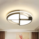 16"/19.5" W Fan Shape Led Flush Ceiling Light Modern Simple Close to Ceiling Light with Metal and Acrylic Shade Black-White Clearhalo 'Ceiling Lights' 'Close To Ceiling Lights' 'Close to ceiling' 'Flush mount' Lighting' 253732