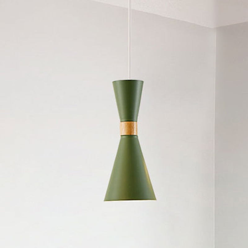 Metal Hourglass Mini Pendant Light Living Room Hallway 1 Light Nordic Hanging Lamp Clearhalo 'Ceiling Lights' 'Modern Pendants' 'Modern' 'Pendant Lights' 'Pendants' Lighting' 254105