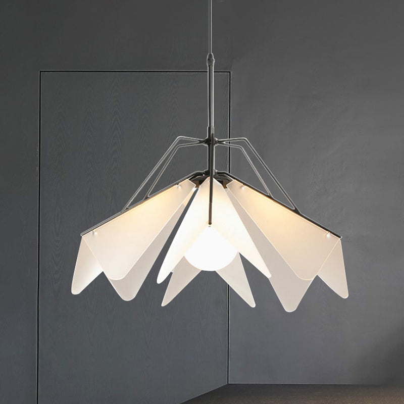 Creative White Hanging Light Paper-Airplane Shape 1 Light Acrylic Ceiling Pendant Light for Hotel Clearhalo 'Ceiling Lights' 'Modern Pendants' 'Modern' 'Pendant Lights' 'Pendants' Lighting' 254159