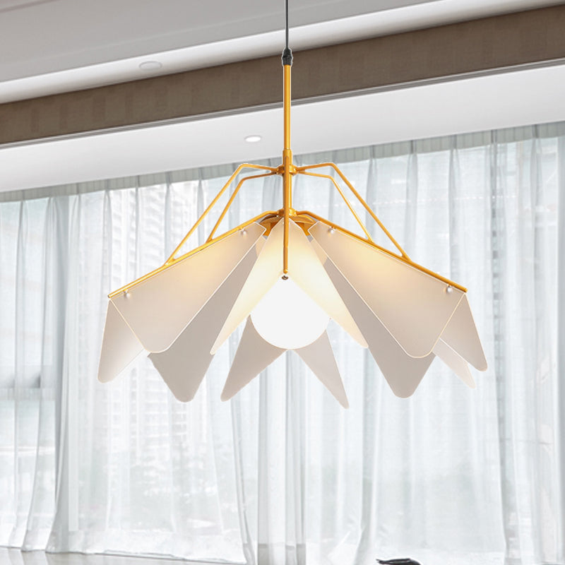 Creative White Hanging Light Paper-Airplane Shape 1 Light Acrylic Ceiling Pendant Light for Hotel Gold Clearhalo 'Ceiling Lights' 'Modern Pendants' 'Modern' 'Pendant Lights' 'Pendants' Lighting' 254160