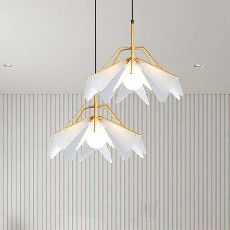 Creative White Hanging Light Paper-Airplane Shape 1 Light Acrylic Ceiling Pendant Light for Hotel Clearhalo 'Ceiling Lights' 'Modern Pendants' 'Modern' 'Pendant Lights' 'Pendants' Lighting' 254161