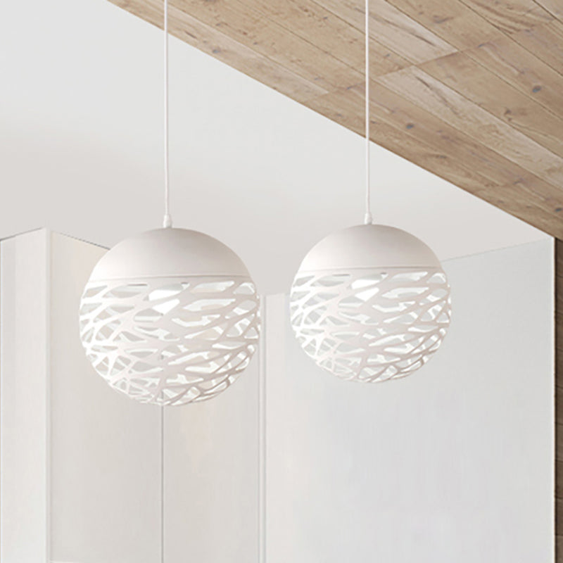 Metallic Hollow Globe Hanging Light Dining Table 1 Light Contemporary Pendant Light Clearhalo 'Ceiling Lights' 'Modern Pendants' 'Modern' 'Pendant Lights' 'Pendants' Lighting' 254244