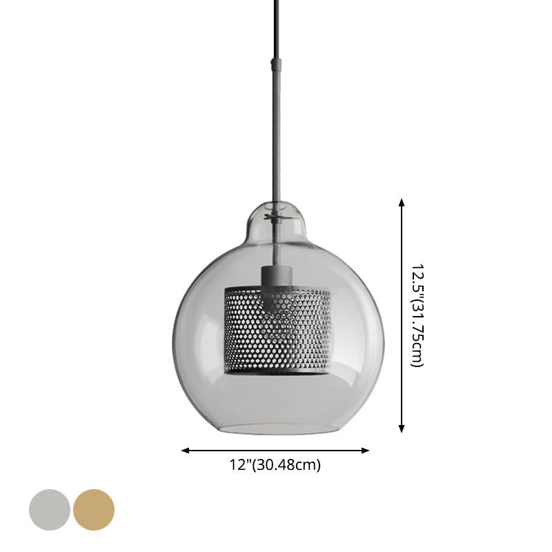 Clear Glass Pendant Light Modern 1 Light Hanging Light Fixtures For Dining Room Table Clearhalo 'Ceiling Lights' 'Glass shade' 'Glass' 'Modern Pendants' 'Modern' 'Pendant Lights' 'Pendants' Lighting' 2548903