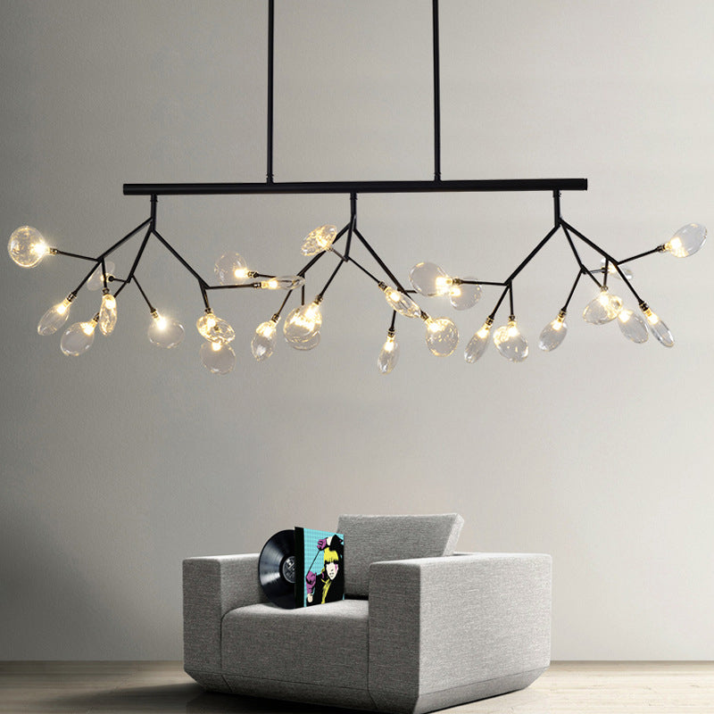 Island Lighting Contemporary Branch Metal Pendant with Round Canopy for Bedroom Clearhalo 'Ceiling Lights' 'Island Lights' Lighting' 2549991