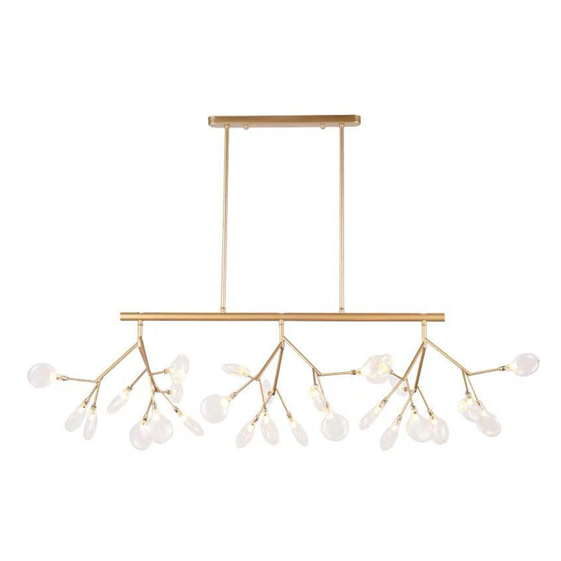 27 Lights Island Lighting Ultra-modern Branch Metal Pendant with Clear Shade for Dining Room Clearhalo 'Ceiling Lights' 'Island Lights' Lighting' 2550011