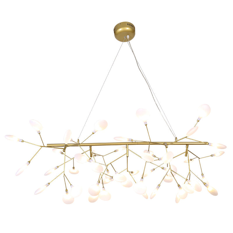 Linear Firefly Island Pendant Lighting Ultra-modern Acrylic Billiard Light for Living Room Clearhalo 'Ceiling Lights' 'Island Lights' Lighting' 2550072