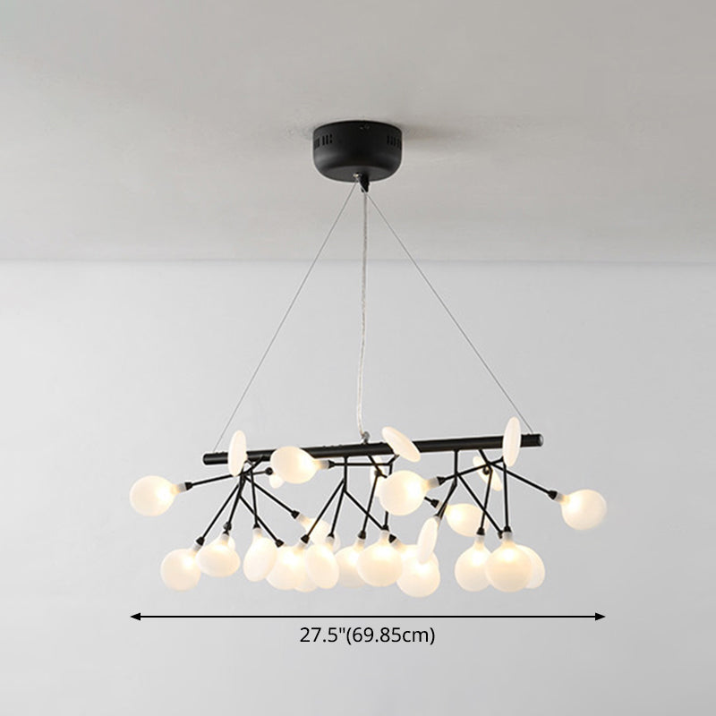 Linear Firefly Island Pendant Lighting Ultra-modern Acrylic Billiard Light for Living Room Clearhalo 'Ceiling Lights' 'Island Lights' Lighting' 2550074