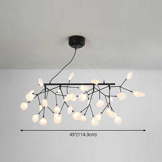 Linear Firefly Island Pendant Lighting Ultra-modern Acrylic Billiard Light for Living Room Clearhalo 'Ceiling Lights' 'Island Lights' Lighting' 2550075