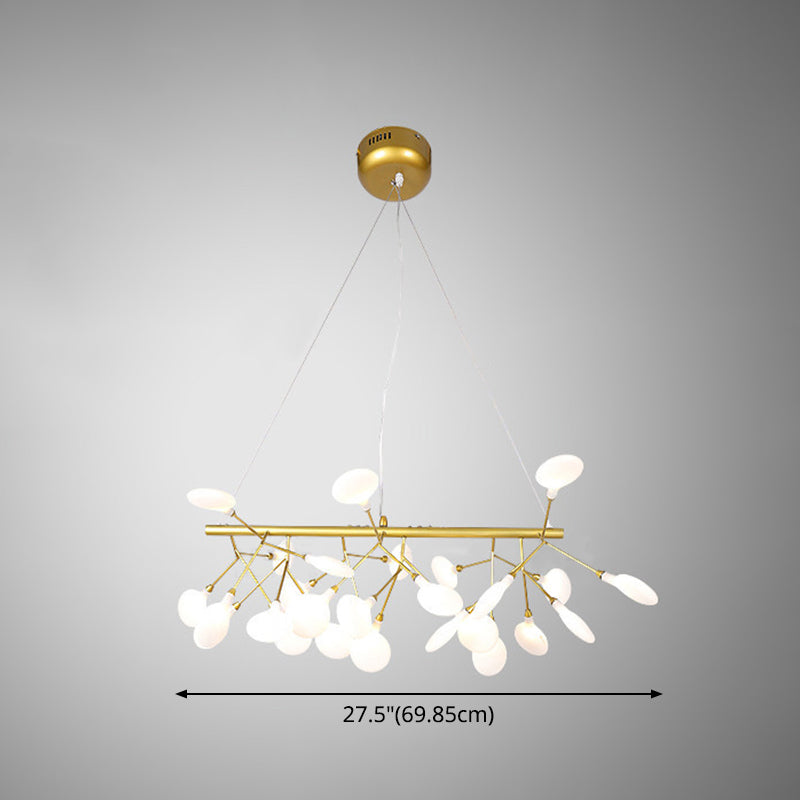 Linear Firefly Island Pendant Lighting Ultra-modern Acrylic Billiard Light for Living Room Clearhalo 'Ceiling Lights' 'Island Lights' Lighting' 2550077