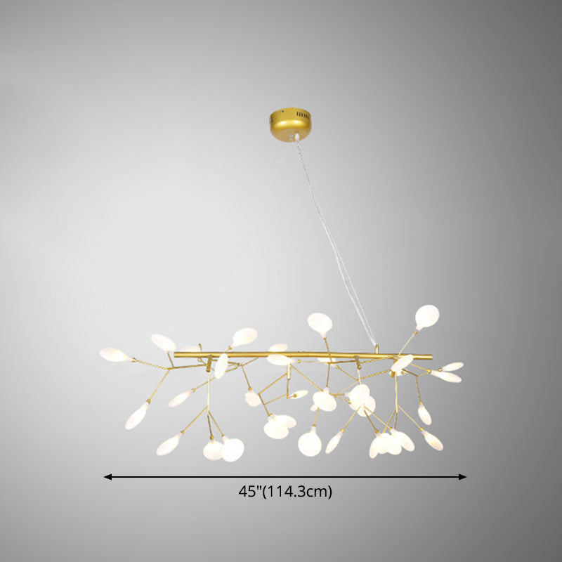 Linear Firefly Island Pendant Lighting Ultra-modern Acrylic Billiard Light for Living Room Clearhalo 'Ceiling Lights' 'Island Lights' Lighting' 2550078