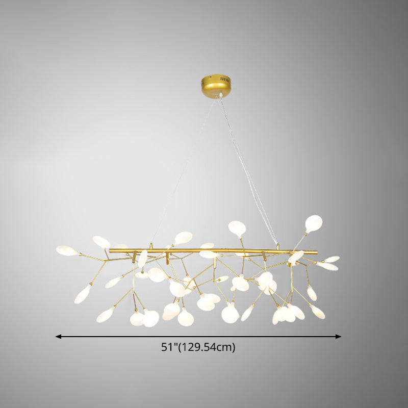 Linear Firefly Island Pendant Lighting Ultra-modern Acrylic Billiard Light for Living Room Clearhalo 'Ceiling Lights' 'Island Lights' Lighting' 2550079