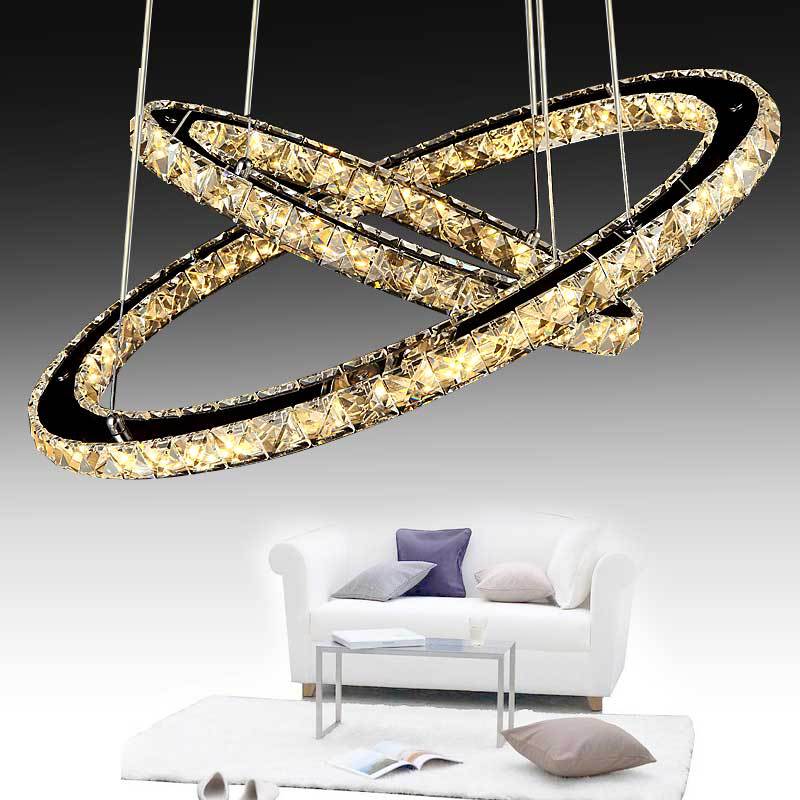 Modern Circle LED Chandelier Light Fixtures Crystal Block Hanging Pendant Lights for Bedroom Clearhalo 'Ceiling Lights' 'Chandeliers' 'Clear' 'Industrial' 'Modern Chandeliers' 'Modern' 'Tiffany' 'Traditional Chandeliers' Lighting' 2552406