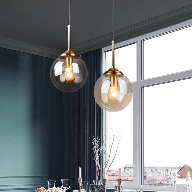 Sphere Pendant Lighting Fixture Modern Minimalist Glass Indoor Pendant Ceiling Lights Clearhalo 'Ceiling Lights' 'Glass shade' 'Glass' 'Modern Pendants' 'Modern' 'Pendant Lights' 'Pendants' Lighting' 2553035