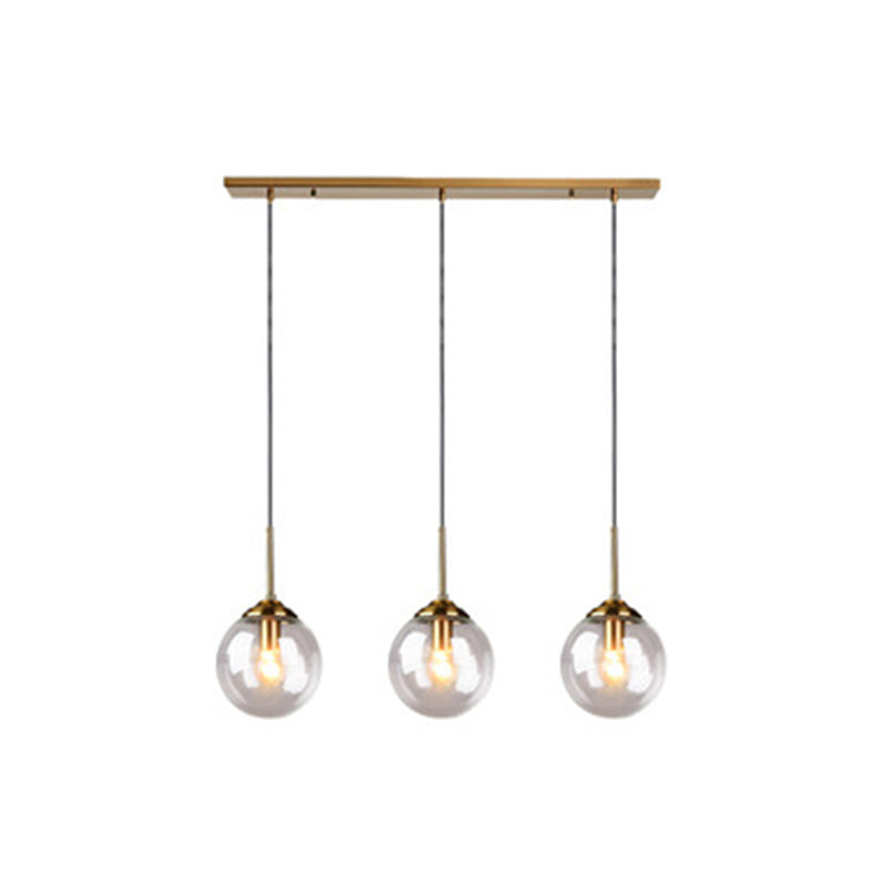 Sphere Pendant Lighting Fixture Modern Minimalist Glass Indoor Pendant Ceiling Lights Clear Linear Clearhalo 'Ceiling Lights' 'Glass shade' 'Glass' 'Modern Pendants' 'Modern' 'Pendant Lights' 'Pendants' Lighting' 2553039