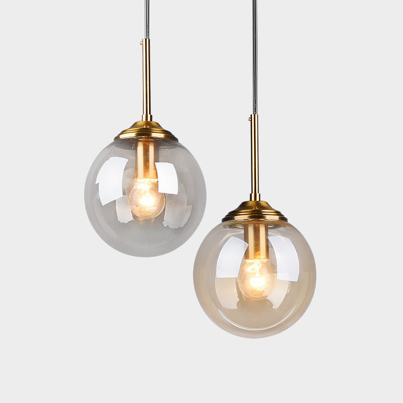 Sphere Pendant Lighting Fixture Modern Minimalist Glass Indoor Pendant Ceiling Lights Clearhalo 'Ceiling Lights' 'Glass shade' 'Glass' 'Modern Pendants' 'Modern' 'Pendant Lights' 'Pendants' Lighting' 2553040