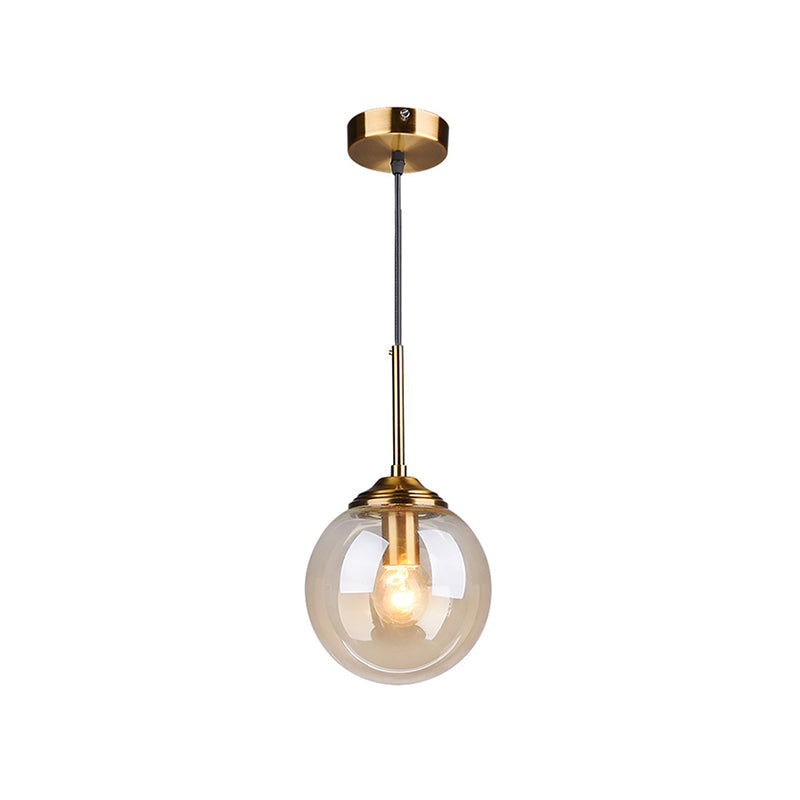 Sphere Pendant Lighting Fixture Modern Minimalist Glass Indoor Pendant Ceiling Lights Clearhalo 'Ceiling Lights' 'Glass shade' 'Glass' 'Modern Pendants' 'Modern' 'Pendant Lights' 'Pendants' Lighting' 2553041