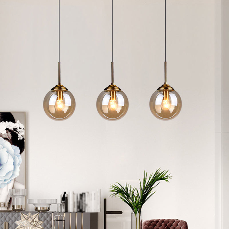 Sphere Pendant Lighting Fixture Modern Minimalist Glass Indoor Pendant Ceiling Lights Clearhalo 'Ceiling Lights' 'Glass shade' 'Glass' 'Modern Pendants' 'Modern' 'Pendant Lights' 'Pendants' Lighting' 2553046