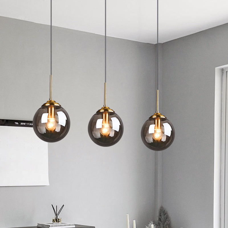 Sphere Pendant Lighting Fixture Modern Minimalist Glass Indoor Pendant Ceiling Lights Clearhalo 'Ceiling Lights' 'Glass shade' 'Glass' 'Modern Pendants' 'Modern' 'Pendant Lights' 'Pendants' Lighting' 2553047