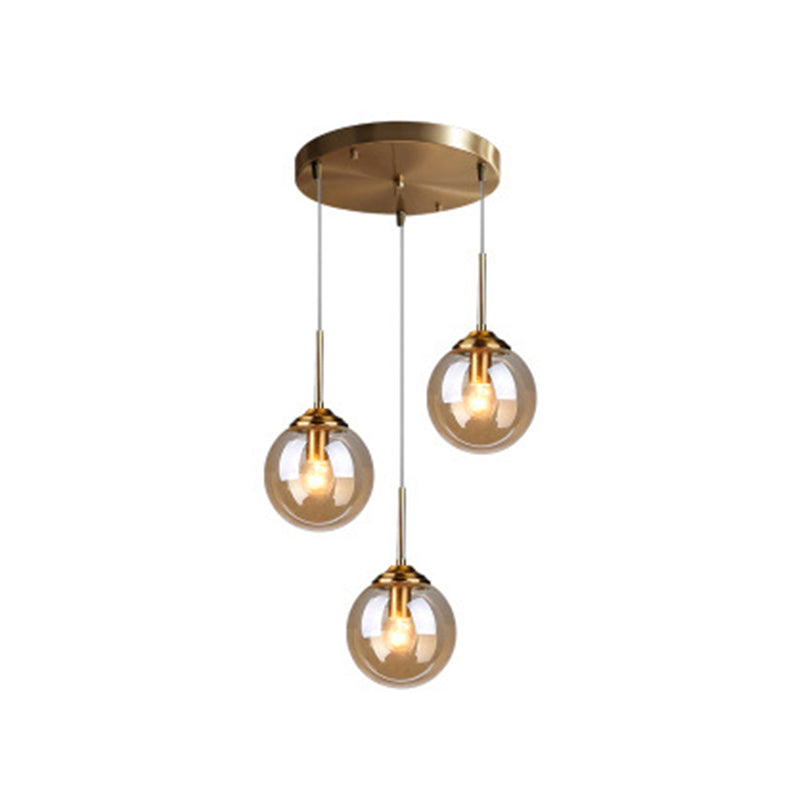 Sphere Pendant Lighting Fixture Modern Minimalist Glass Indoor Pendant Ceiling Lights Clearhalo 'Ceiling Lights' 'Glass shade' 'Glass' 'Modern Pendants' 'Modern' 'Pendant Lights' 'Pendants' Lighting' 2553050