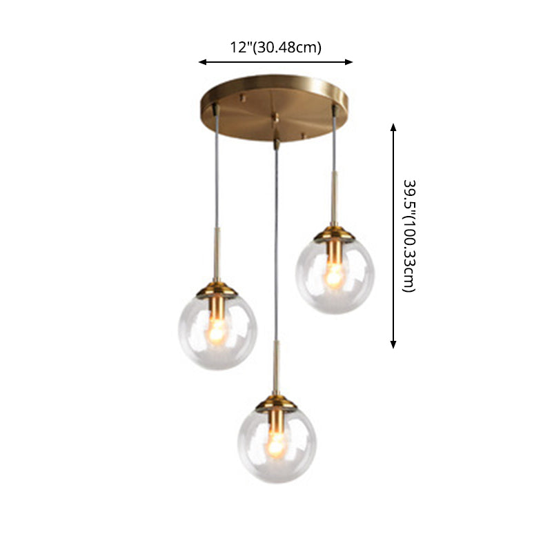 Sphere Pendant Lighting Fixture Modern Minimalist Glass Indoor Pendant Ceiling Lights Clearhalo 'Ceiling Lights' 'Glass shade' 'Glass' 'Modern Pendants' 'Modern' 'Pendant Lights' 'Pendants' Lighting' 2553051