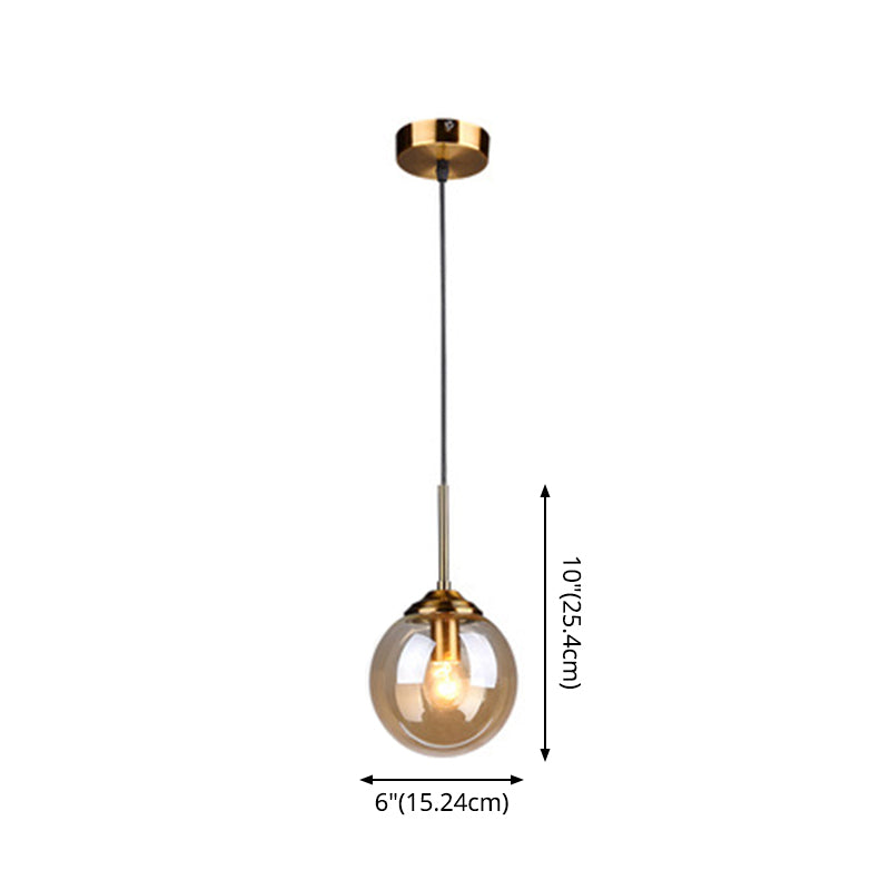 Sphere Pendant Lighting Fixture Modern Minimalist Glass Indoor Pendant Ceiling Lights Clearhalo 'Ceiling Lights' 'Glass shade' 'Glass' 'Modern Pendants' 'Modern' 'Pendant Lights' 'Pendants' Lighting' 2553052