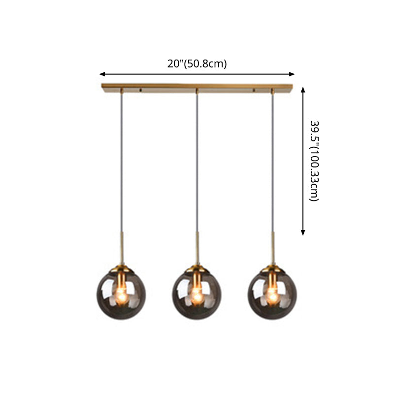 Sphere Pendant Lighting Fixture Modern Minimalist Glass Indoor Pendant Ceiling Lights Clearhalo 'Ceiling Lights' 'Glass shade' 'Glass' 'Modern Pendants' 'Modern' 'Pendant Lights' 'Pendants' Lighting' 2553054