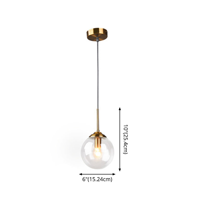 Sphere Pendant Lighting Fixture Modern Minimalist Glass Indoor Pendant Ceiling Lights Clearhalo 'Ceiling Lights' 'Glass shade' 'Glass' 'Modern Pendants' 'Modern' 'Pendant Lights' 'Pendants' Lighting' 2553055