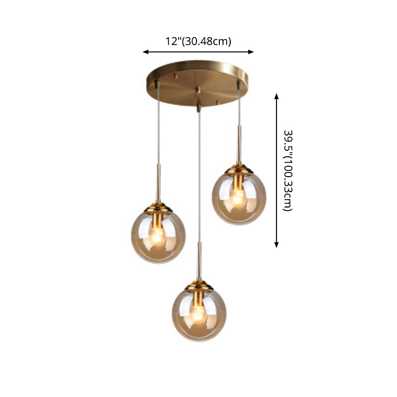 Sphere Pendant Lighting Fixture Modern Minimalist Glass Indoor Pendant Ceiling Lights Clearhalo 'Ceiling Lights' 'Glass shade' 'Glass' 'Modern Pendants' 'Modern' 'Pendant Lights' 'Pendants' Lighting' 2553058