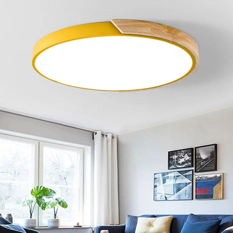 LED Bedroom Flush Ceiling Light Fixture Nordic Flush Mount Lighting with Circle Acrylic Shade Clearhalo 'Ceiling Lights' 'Close To Ceiling Lights' 'Close to ceiling' 'Flush mount' Lighting' 2553211